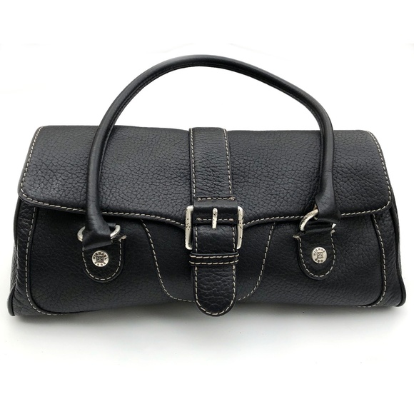MICHAEL Michael Kors Handbags - Michael Kors Black Leather Bag Silver Buckle Bag